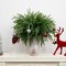 Christmas Artificial Green Plants Branches Faux Greenery Stem (Green) 1"D x 1"W x 18"H